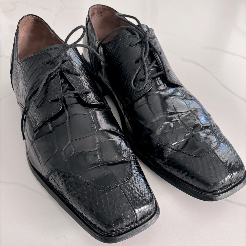 Men’s Stacy Adams, genuine alligator dress shoes, size men’s 13